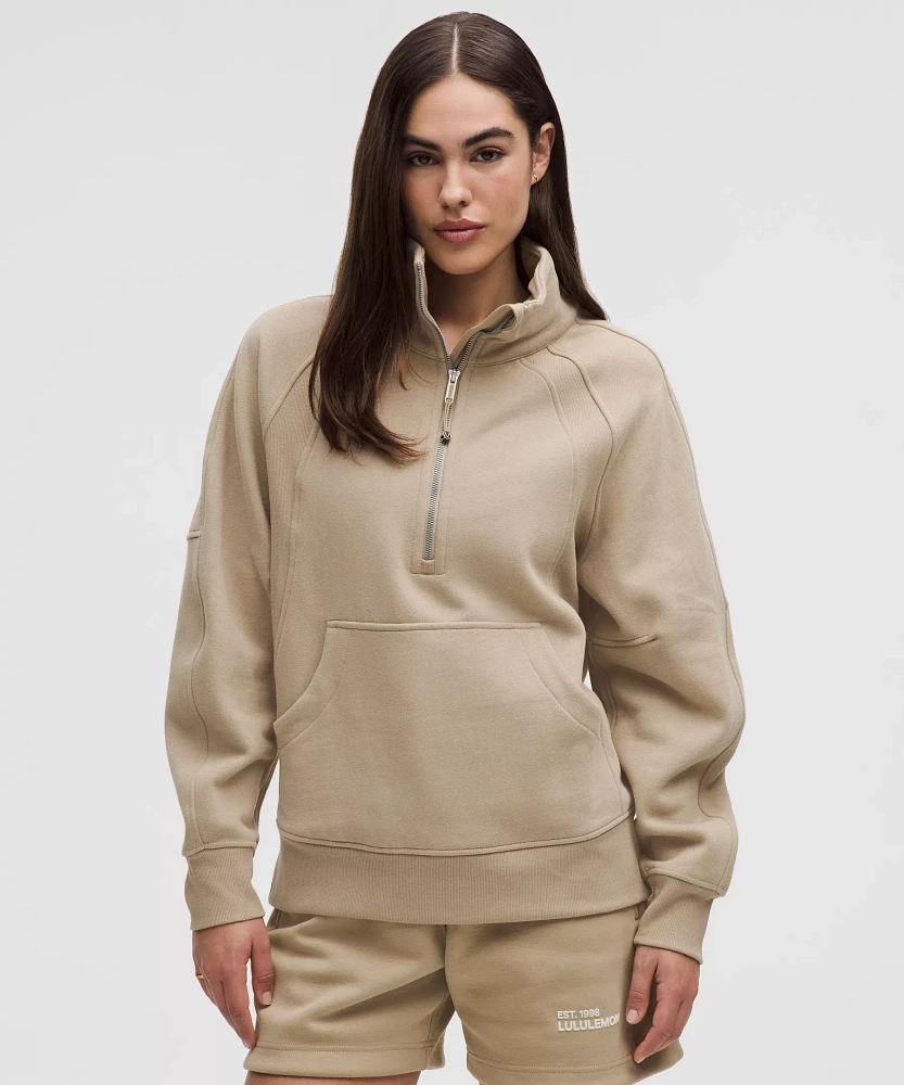 Scuba Oversized Funnel-Neck Half Zip *Long | Women's Hoodies & Sweatshirts