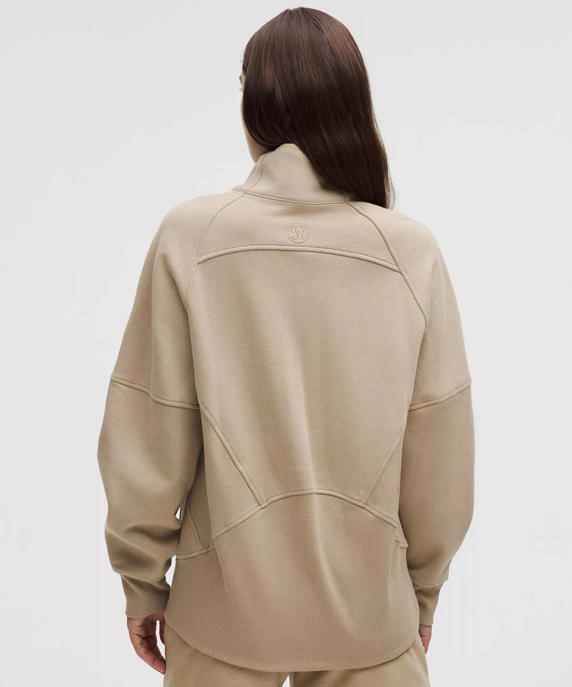 Scuba Oversized Funnel-Neck Half Zip *Long | Women's Hoodies & Sweatshirts