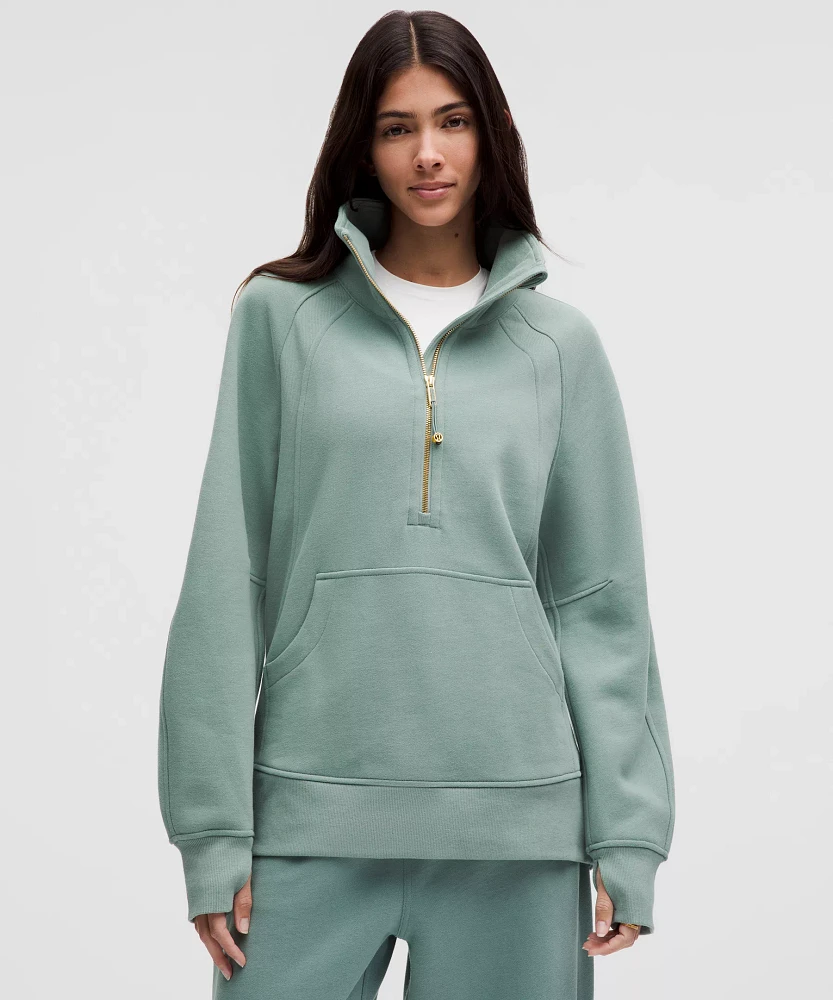 Scuba Oversized Funnel-Neck Half Zip *Long | Women's Hoodies & Sweatshirts