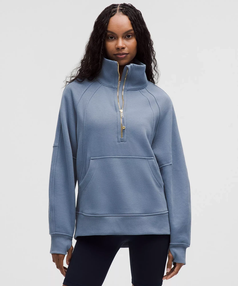 Scuba Oversized Funnel-Neck Half Zip *Long | Women's Hoodies & Sweatshirts