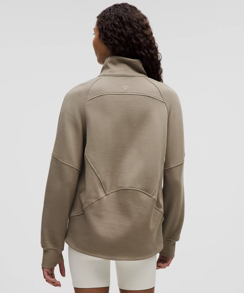 Scuba Oversized Funnel-Neck Half Zip *Long | Women's Hoodies & Sweatshirts