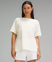 Relaxed-Fit Boatneck T-Shirt | Women's Short Sleeve Shirts & Tee's