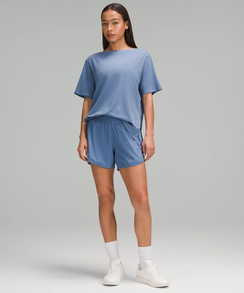 Relaxed-Fit Boatneck T-Shirt | Women's Short Sleeve Shirts & Tee's