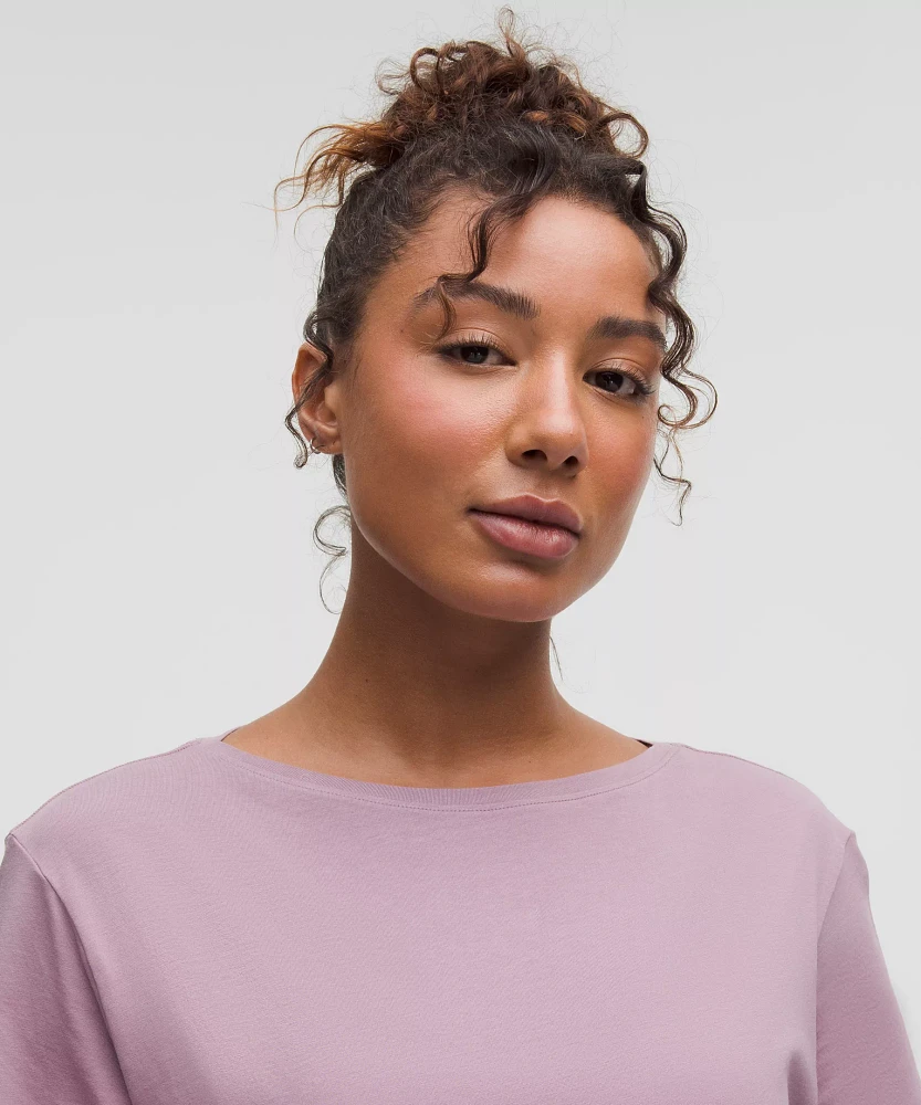 Relaxed-Fit Boatneck T-Shirt | Women's Short Sleeve Shirts & Tee's