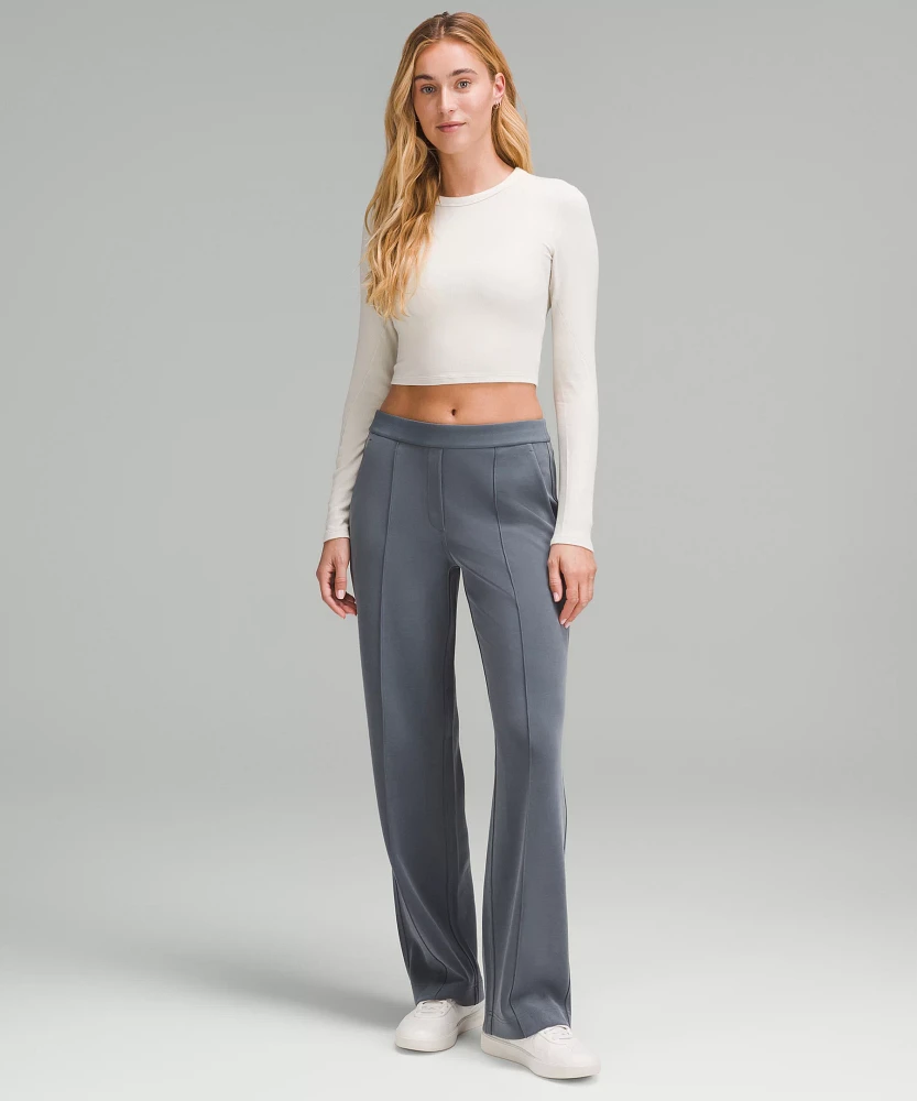 Hold Tight Straight-Hem Cropped Long-Sleeve Shirt | Women's Long Sleeve Shirts