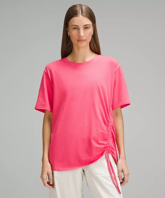 Side-Cinch Cotton T-Shirt | Women's Short Sleeve Shirts & Tee's