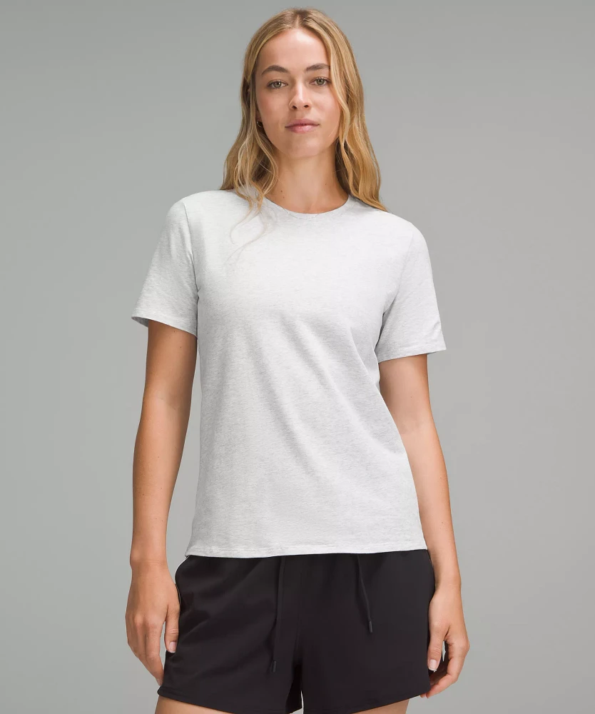 Organic Cotton Straight-Hem Crewneck T-Shirt | Women's Short Sleeve Shirts & Tee's