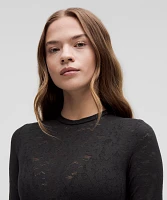 Lace Crewneck Long-Sleeve Bodysuit | Women's Bodysuits