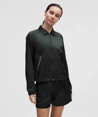 Stretch Satin Nylon Jacket | Women's Coats & Jackets
