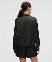 Stretch Satin Nylon Jacket | Women's Coats & Jackets