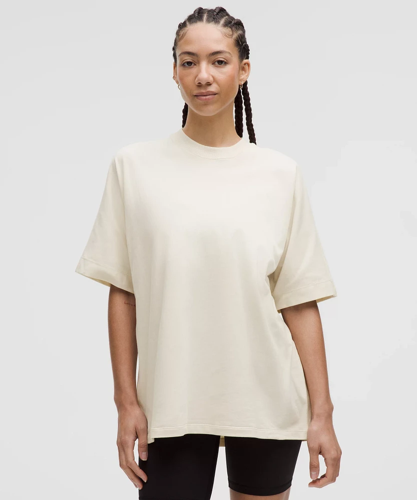 Cotton Jersey Oversized Short-Sleeve Shirt | Women's Short Sleeve Shirts & Tee's