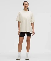 Cotton Jersey Oversized Short-Sleeve Shirt | Women's Short Sleeve Shirts & Tee's