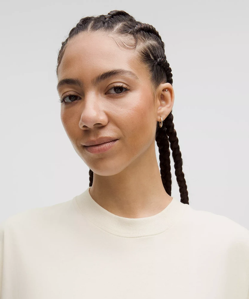 Cotton Jersey Oversized Short-Sleeve Shirt | Women's Short Sleeve Shirts & Tee's
