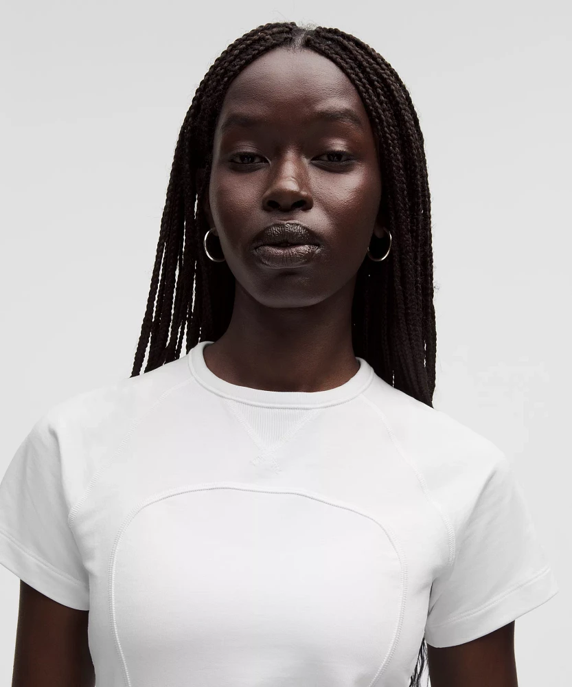 Cotton Terry Short-Sleeve Shirt *SLNSH Collection | Women's Short Sleeve Shirts & Tee's