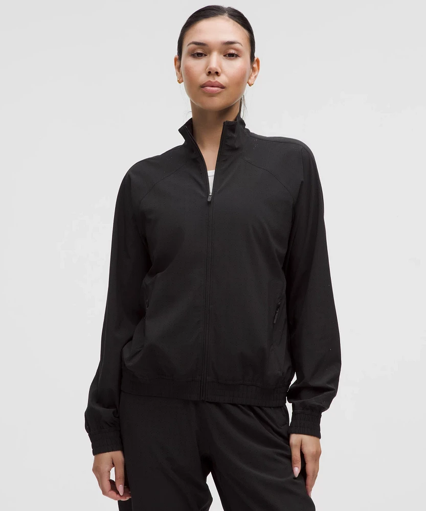 Adapted State Perforated Track Jacket | Women's Coats & Jackets