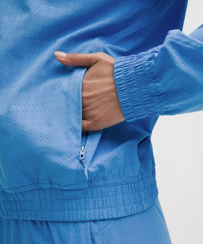 Adapted State Perforated Track Jacket | Women's Coats & Jackets