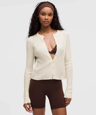 Cashmere Scalloped Cuff Cardigan | Women's Sweaters