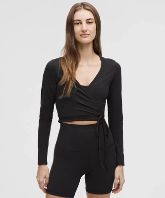 Nulu Long-Sleeve Cropped Wrap | Women's Long Sleeve Shirts