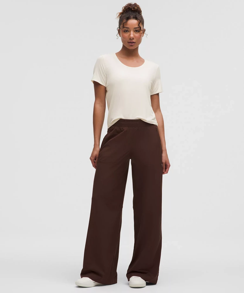 Modal-Silk Twist-Back Short-Sleeve Shirt | Women's Short Sleeve Shirts & Tee's