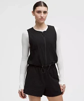 Grid-Texture Hiking Cargo Vest | Women's Hoodies & Sweatshirts