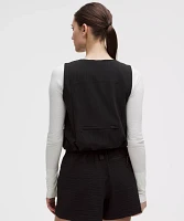 Grid-Texture Hiking Cargo Vest | Women's Hoodies & Sweatshirts