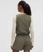 Grid-Texture Hiking Cargo Vest | Women's Hoodies & Sweatshirts