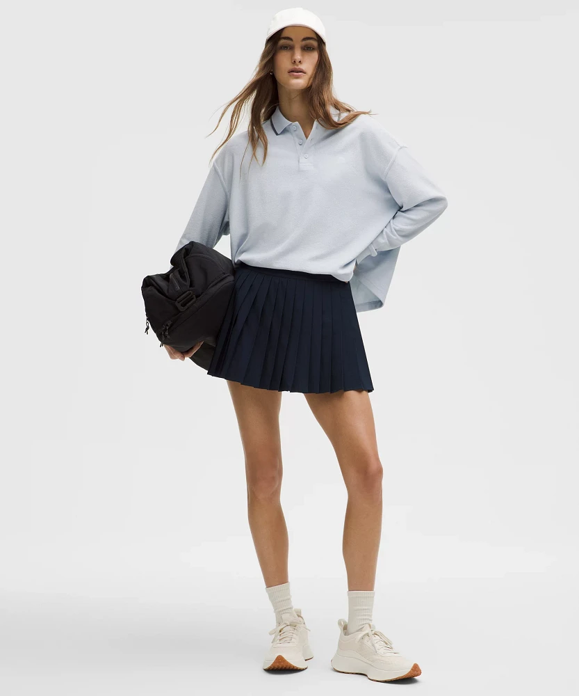 Cotton Terry Relaxed-Fit Polo Shirt | Women's Shirts