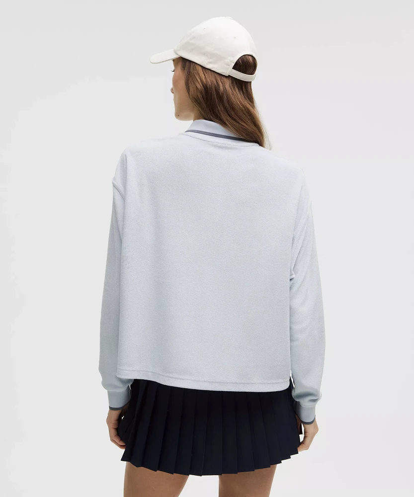 Cotton Terry Relaxed-Fit Polo Shirt | Women's Shirts