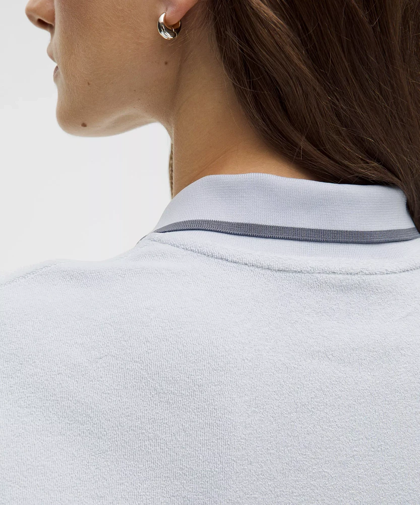 Cotton Terry Relaxed-Fit Polo Shirt | Women's Shirts