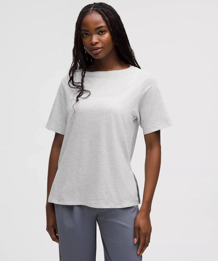Relaxed-Fit Boatneck T-Shirt | Women's Short Sleeve Shirts & Tee's