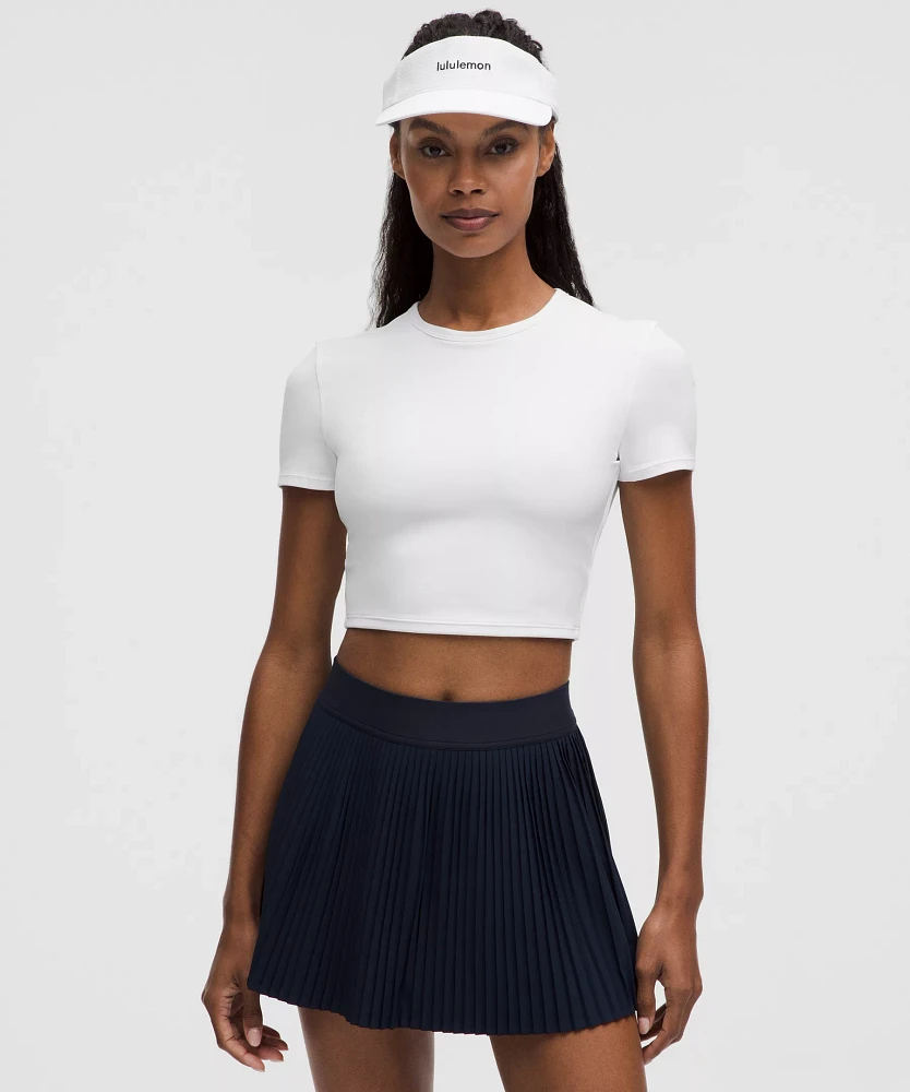 Tight-Fit Cropped Shelf-Bra T-Shirt *Light Support, B/C Cup | Women's Short Sleeve Shirts & Tee's