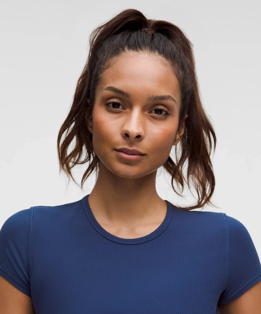All It Takes Back-Twist Ribbed Short-Sleeve Shirt | Women's Short Sleeve Shirts & Tee's