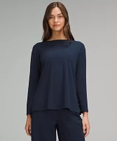 Relaxed-Fit Boatneck Long-Sleeve Shirt | Women's Long Sleeve Shirts