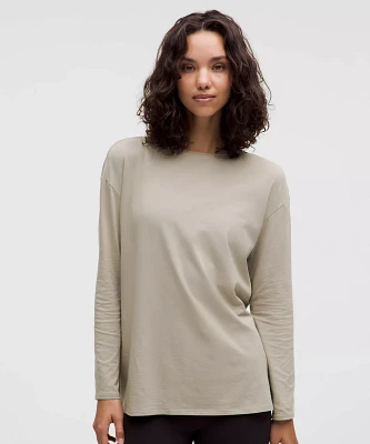 Relaxed-Fit Boatneck Long-Sleeve Shirt | Women's Long Sleeve Shirts
