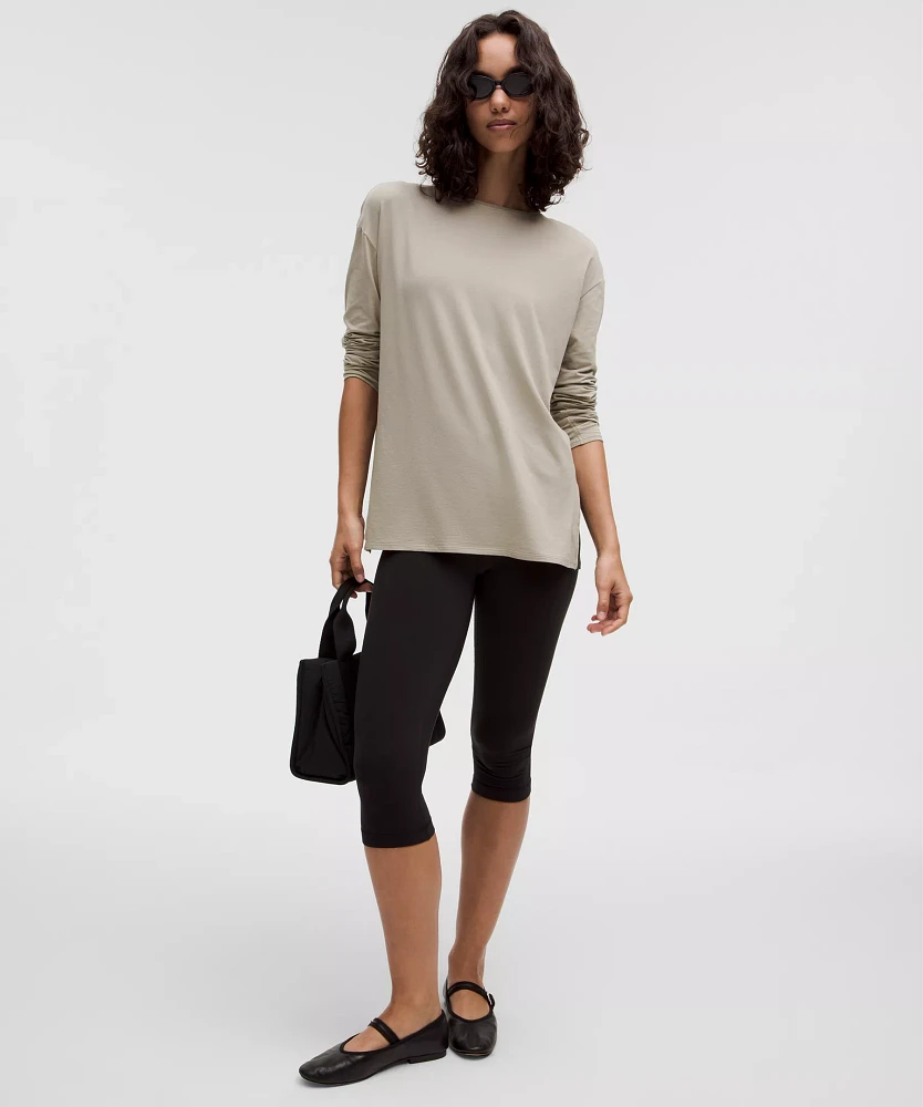 Relaxed-Fit Boatneck Long-Sleeve Shirt | Women's Long Sleeve Shirts