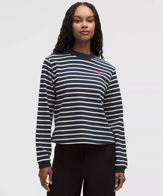Cotton French Terry Crewneck Pullover | Women's Sweaters