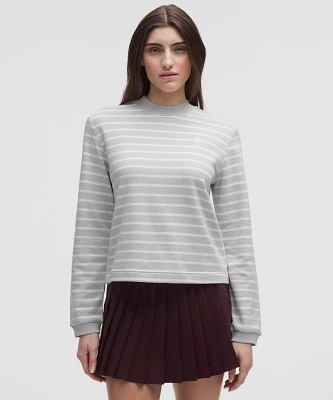 Cotton French Terry Crewneck Pullover | Women's Sweaters