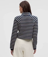 Cotton French Terry Cropped Half Zip | Women's Hoodies & Sweatshirts