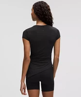 Modal-Silk Asymmetrical-Hem T-Shirt | Women's Short Sleeve Shirts & Tee's
