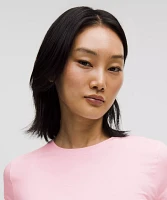 Modal-Silk Asymmetrical-Hem T-Shirt | Women's Short Sleeve Shirts & Tee's
