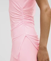 Modal-Silk Asymmetrical-Hem T-Shirt | Women's Short Sleeve Shirts & Tee's