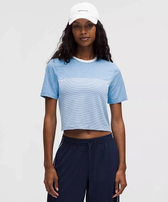 Seamless Classic-Fit Mariner Stripe Cropped T-Shirt | Women's Short Sleeve Shirts & Tee's