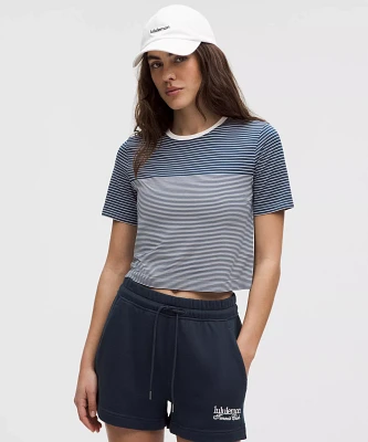 Seamless Classic-Fit Mariner Stripe Cropped T-Shirt | Women's Short Sleeve Shirts & Tee's