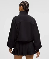 Cotton Terry Tennis Half Zip | Women's Hoodies & Sweatshirts