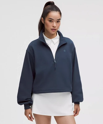 Cotton Terry Tennis Half Zip | Women's Hoodies & Sweatshirts