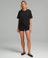 Twist-Front Oversized T-Shirt | Women's Short Sleeve Shirts & Tee's