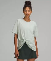 Twist-Front Oversized T-Shirt | Women's Short Sleeve Shirts & Tee's