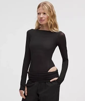 Wundermost Ultra-Soft Nulu Mesh Boatneck Long-Sleeve Bodysuit | Women's Bodysuits