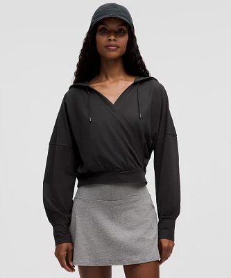 Soft Jersey Relaxed Wrap-Front Hoodie | Women's Hoodies & Sweatshirts