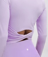 All It Takes Back-Twist Ribbed Long-Sleeve Shirt | Women's Long Sleeve Shirts